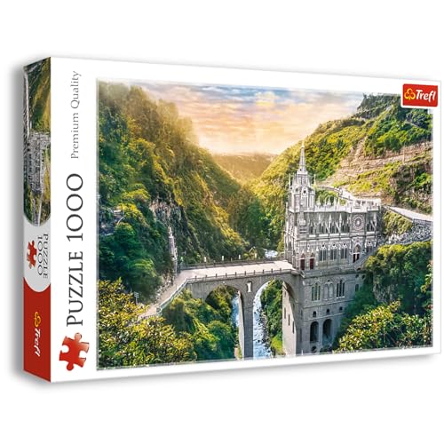 Trefl - Heiligtum von Las Lajas, Kolumbien - Puzzle 1000 Elemente - Kolumbianische Basilika, Südamerika, DIY-Puzzle, kreative Unterhaltung, Klassische Puzzles für Erwachsene und Kinder ab 12 Jahren von Trefl