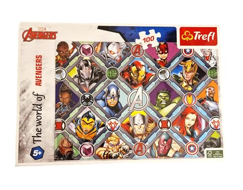 Trefl Puzzle Avengers/Marvel,The World of Avengers Puzzel 100 Teile, Superhelden Puzzel von Trefl