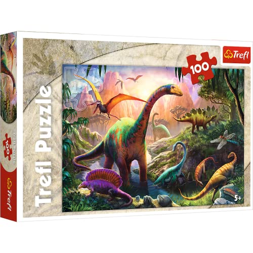Trefl, Puzzle, Dinosaurierwelt, 100 Teile, für Kinder ab 5 Jahren von Trefl