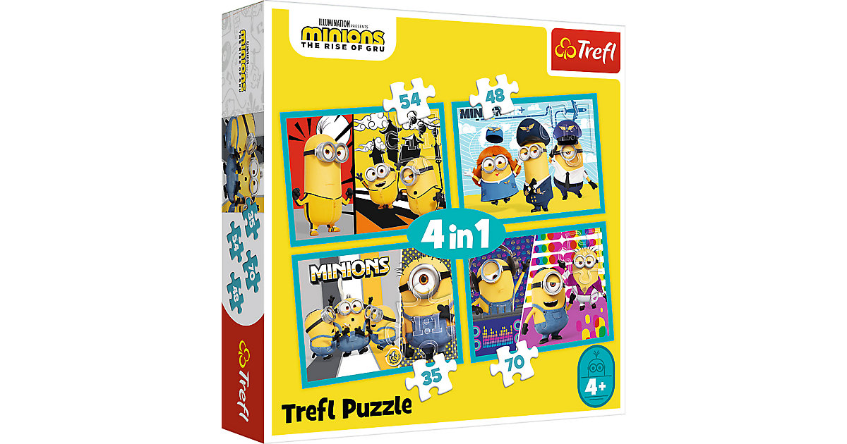 Puzzle 4 in 1 - Minions von Trefl