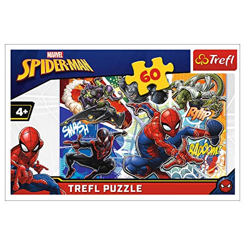 Trefl 17311 Tapferer, Marvel Spiderman 60 Teile, für Kinder ab 4 Jahren Puzzle von Trefl