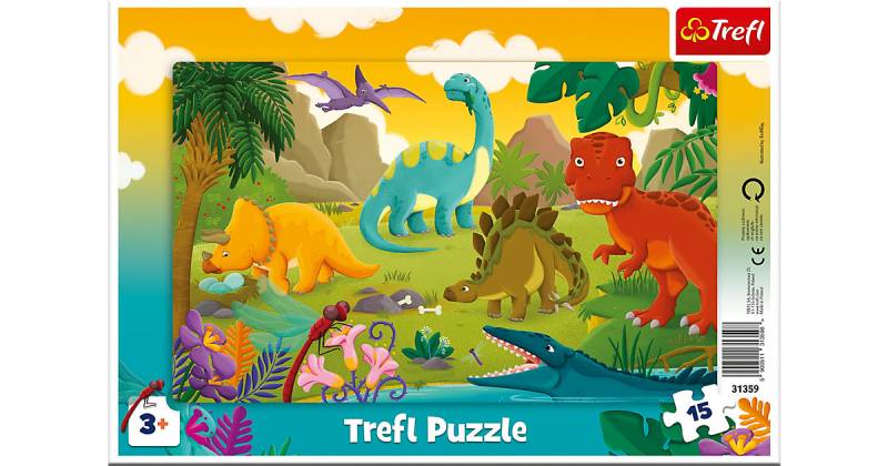 Puzzle - Dinosaurier, 15 Teile von Trefl