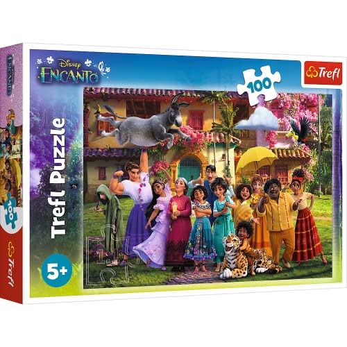 Trefl 16445 Encanto Magie wartet 100 Elemente, Bunte Puzzles mit Helden des Märchens Unser magisches, kreative Unterhaltung, Spaß für Kinder ab 5 Jahren von Trefl