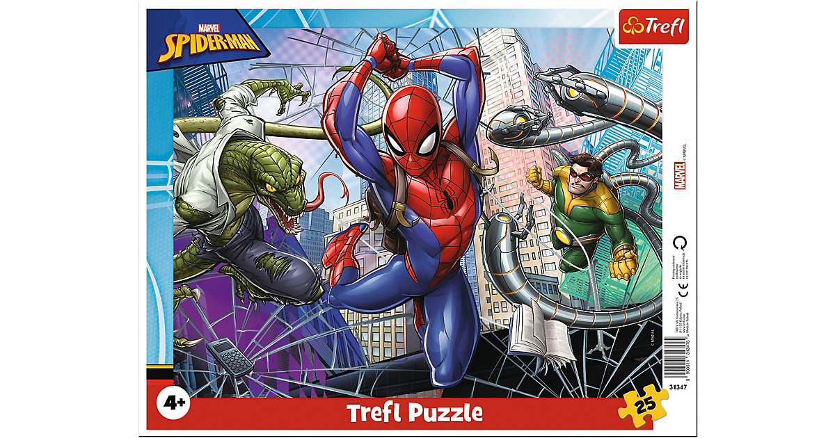 Puzzle - Mutiger Spiderman - Disney Marvel Spiderman, 25 Teile von Trefl