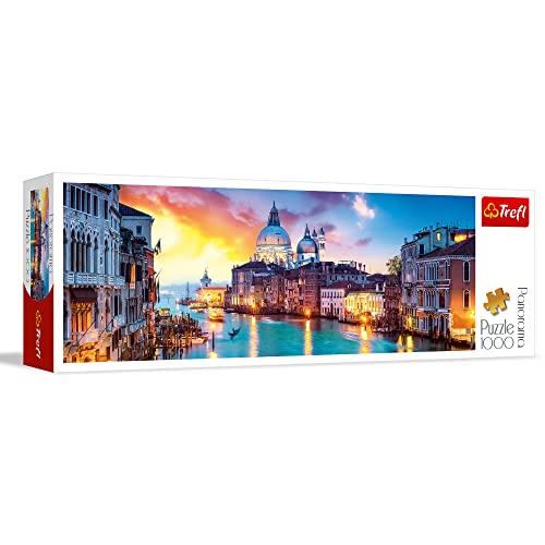 Trefl 916 29037, Venedig, Italien EA 1000 Teile, Premium Quality, für Erwachsene und Kinder ab 12 Jahren 1000pcs Panorama-Canal Grande Venice, Coloured von Trefl