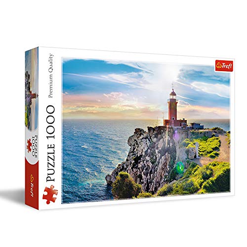 Trefl 10436, Griechenland 1000 Teile, Premium Quality, für Erwachsene und Kinder ab 12 Jahren Puzzle Der Leuchtturm in Melagavi, Farbig von Trefl