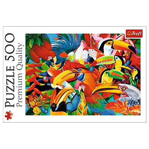 Trefl TR37328 Bunte Vögel 500 Teile, Premium Quality, für Erwachsene und Kinder ab 10 Jahren Puzzle, Farbig von Trefl
