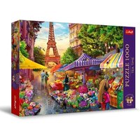 TREFL 10799 Puzzle Premium Plus 1000 Teile – Blumenmarkt Paris von Trefl