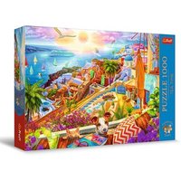 TREFL 10842 Puzzle 1000 Teile Premium Plus - Tea Time: Mit Besuch auf Santorini von Trefl