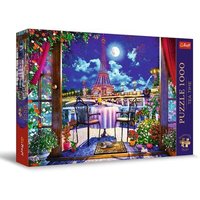 TREFL 10843 Puzzle 1000 Teile Premium Plus - Tea Time: Parisian Moonlight von Trefl
