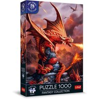 TREFL 10900 Puzzle 1000 Teile Premium Plus - Fantasy Collection: Fire Dragon von Trefl