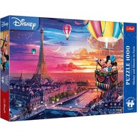 TREFL 10917 Puzzle 1000 Teile Premium Plus Disney-Puzzle, Mickey und Minnie in Paris von Trefl