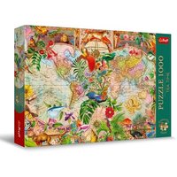 TREFL 12077 Puzzle1000 Teile Premium Plus Tea Time: Antike Weltkarte von Trefl