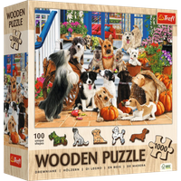 TREFL 20212 Puzzle 1000 Teile Wooden Puzzles - Doggy Friendship von Trefl