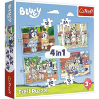 TREFL 34637 4in1Puzzle12,15,20,24Teile–Bluey TREFL 34637 4in1Puzzle12,15,20,24Teile–Bluey von Trefl