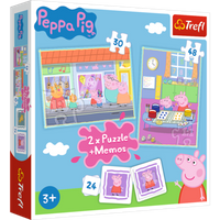 TREFL 90814 2-in-1-Puzzle+Memo Peppa Pig TREFL 90814 2-in-1-Puzzle+Memo Peppa Pig von Trefl