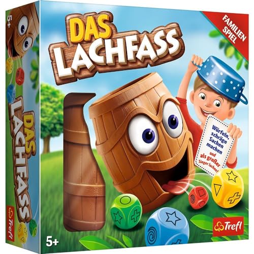 Trefl, Das Lachfass, Familienspiel, Würfelspiel, Kartenspiel, Gesellschaftsspiel für Erwachsene und Kinder ab 5 Jahren 2194 von Trefl
