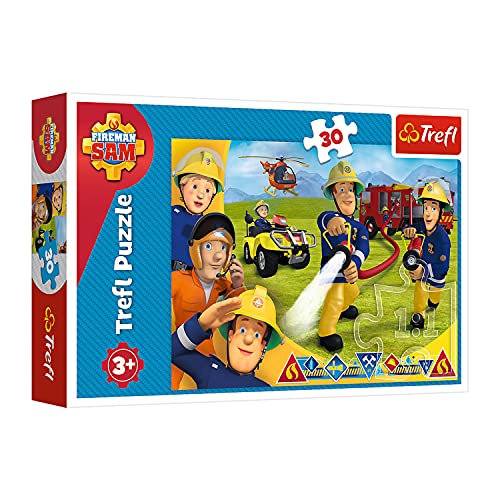 Trefl, Puzzle, Bereit zu Helfen, Feuerwehrmann Sam, 30 Teile, für Kinder ab 3 Jahren von Trefl