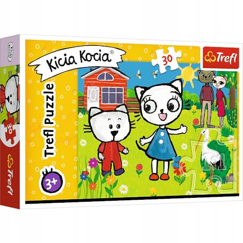 Trefl, Puzzle, Die Abenteuer der Kätzchen, Kätzchen Kicia Kocia, 30 Teile, für Kinder ab 3 Jahren von Trefl