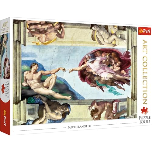 Trefl 10590 Die Erschaffung Adams, Michelangelo 1000 Teile, Premium Quality, für Erwachsene und Kinder ab 12 Jahren Puzzle von Trefl