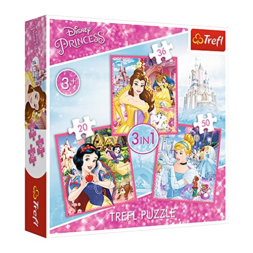 Trefl, Puzzle, Die verzauberte Welt der Prinzessinnen, von 20 bis 50 Teilen, 3 Sets, Disney Princess, für Kinder ab 3 Jahren Trefl, Puzzle, Die verzauberte Welt der Prinzessinnen, von 20 bis 50 Teilen, 3 Sets, Disney Princess, für Kinder ab 3 Jahren von Trefl