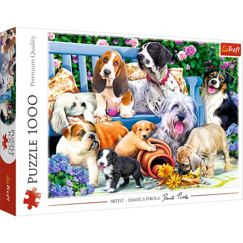 Trefl, Puzzle, Hunde im Garten, 1000 Teile, Premium Quality, für Erwachsene und Kinder ab 12 Jahren, Farbig Trefl, Puzzle, Hunde im Garten, 1000 Teile, Premium Quality, für Erwachsene und Kinder ab 12 Jahren, Farbig von Trefl