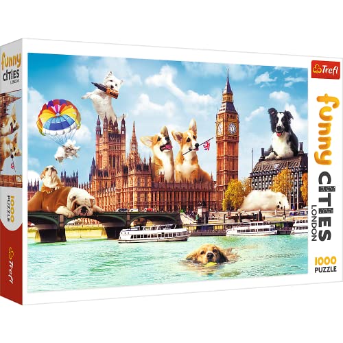 Trefl, Puzzle, Hunde in London, 1000 Teile, Funny Cities, Premium Quality, für Erwachsene und Kinder ab 12 Jahren, Farbig Trefl, Puzzle, Hunde in London, 1000 Teile, Funny Cities, Premium Quality, für Erwachsene und Kinder ab 12 Jahren, Farbig von Trefl