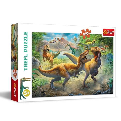 Trefl, Puzzle, Kampf gegen Tyrannosaurier, 160 Teile, für Kinder ab 5 Jahren von Trefl