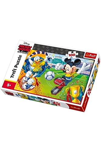 Trefl, Puzzle, Micky Maus auf dem Sportplatz, Disney Mickey Mouse and Friends, 100 Teile, für Kinder ab 5 Jahren von Trefl