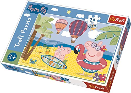 Trefl, Puzzle, Peppa Wutz macht Ferien, 24 Maxiteile, Peppa Pig, für Kinder ab 3 Jahren Trefl, Puzzle, Peppa Wutz macht Ferien, 24 Maxiteile, Peppa Pig, für Kinder ab 3 Jahren von Trefl