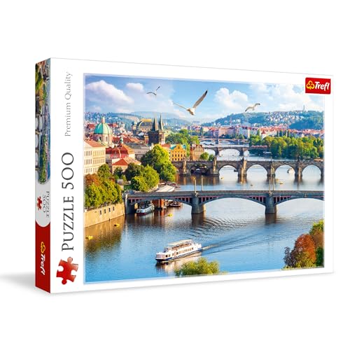 Trefl, Puzzle, Prag, Tschechische Republik, 500 Teile, Premium Quality, für Erwachsene und Kinder ab 10 Jahren von Trefl