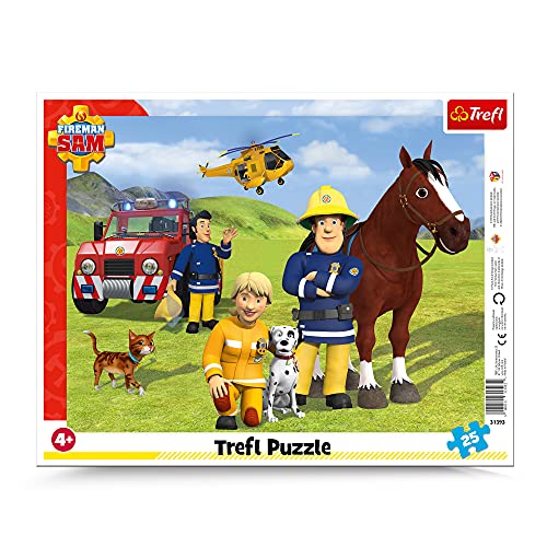 Trefl, Puzzle, Rahmenpuzzle mit Unterlage, 25 Teile, Immer auf der Hut, für Kinder ab 4 Jahren von Trefl