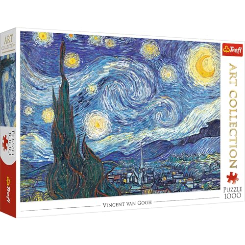 Trefl TR10560 Sternennacht, Vincent van Gogh Other License 1000 Teile, Art Collection, Premium Quality, für Erwachsene und Kinder ab 12 Jahren Puzzle, Farbig von Trefl