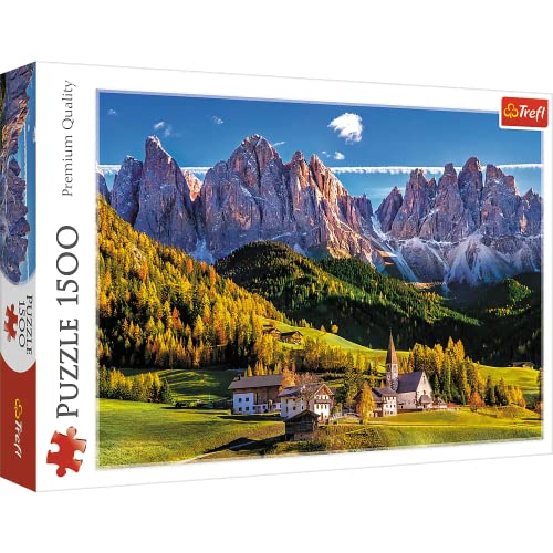 Trefl TR26163 Villnößtal, Dolomiten, Italien 1500 Teile, Premium Quality, für Erwachsene und Kinder ab 12 Jahren Puzzle, Mehrfarbig von Trefl