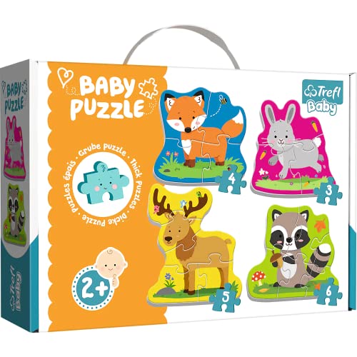 Trefl, Puzzle, Waldtiere, von 3 bis 6 Teilen, 4 Sets, Baby Classic, für Kinder ab 2 Jahren Trefl, Puzzle, Waldtiere, von 3 bis 6 Teilen, 4 Sets, Baby Classic, für Kinder ab 2 Jahren von Trefl