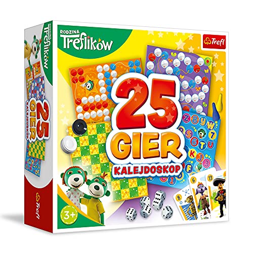 Trefl Kalejdoskop 25 Spiele Trefki Plansch-Gier-Set mit Bohden Märchen Familie Trefeln für Kinder ab 3 Jahren von Trefl