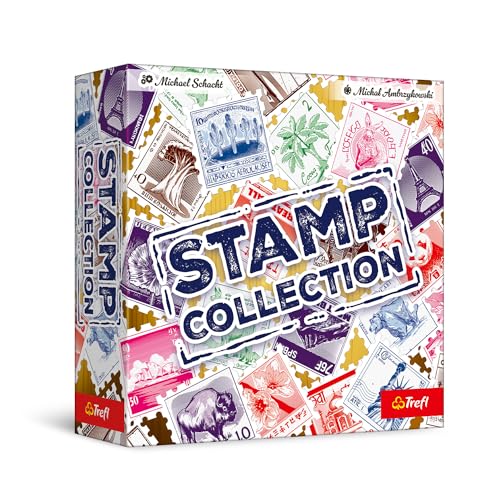 Trefl 02544 Stamp Collection – Familienspiel, Briefmarkensammlung, Philatelie, Planen, Spiel für Erwachsene und Kinder ab 8 Jahre, Mehrfarben von Trefl