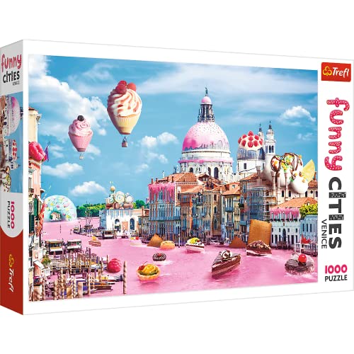 Trefl, Puzzle, Süßigkeiten in Venedig, 1000 Teile, Funny Cities, Premium Quality, für Erwachsene und Kinder ab 12 Jahren von Trefl