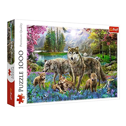 Trefl, Puzzle, Wolfsfamilie, 1000 Teile, Premium Quality, für Erwachsene und Kinder ab 12 Jahren von Trefl