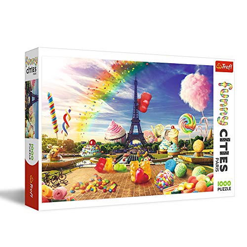 Trefl, Puzzle, Süßes Paris, 1000 Teile, Funny Cities, Premium Quality, für Erwachsene und Kinder ab 12 Jahren von Trefl