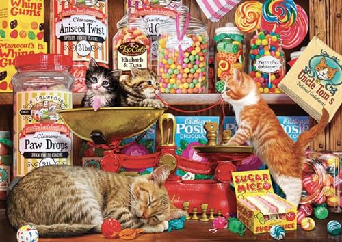 Trefl 10630 Puzzle, Süße Katzen, 1000 Teile, für Kinder ab 12 Jahren, Katzensüßigkeiten von Trefl