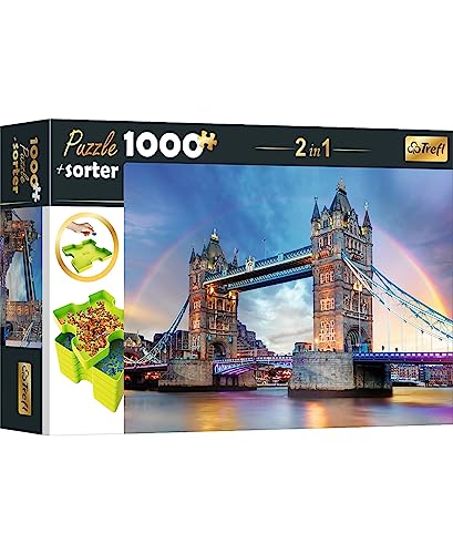 Trefl 10654 Puzzle 1000 Teile, Sorter 6 Fächer, Ordnen, Sortieren, Tragen und Aufbewahren, Kreative Unterhaltung, Für Erwachsene und Kinder ab 12 Jahren Set 2in1, Regenbogen über die Tower Bridge Trefl 10654 Puzzle 1000 Teile, Sorter 6 Fächer, Ordnen, Sortieren, Tragen und Aufbewahren, Kreative Unterhaltung, Für Erwachsene und Kinder ab 12 Jahren Set 2in1, Regenbogen über die Tower Bridge von Trefl