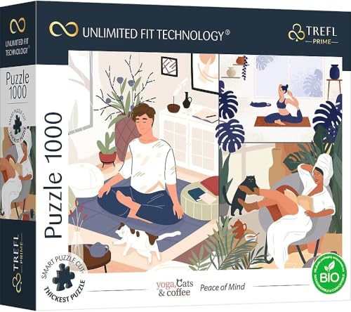 Trefl 10695 1000 Elemente, dickster Karton, Bio, ECO, Katzen, Kaffee, Entspannung, Erholung, Unterhaltung für Erwachsene und Kinder ab 12 Jahren, Puzzle Yoga, Cats & Coffee: Peace of Mind Trefl 10695 1000 Elemente, dickster Karton, Bio, ECO, Katzen, Kaffee, Entspannung, Erholung, Unterhaltung für Erwachsene und Kinder ab 12 Jahren, Puzzle Yoga, Cats & Coffee: Peace of Mind von Trefl