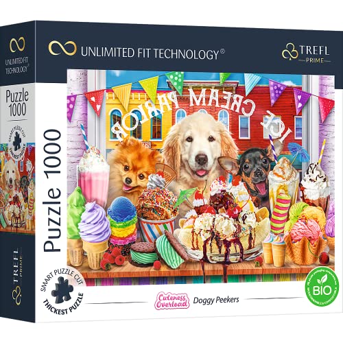 Trefl 10699 1000 Elemente, die dickste Pappe, Bio, Hunde, Tiere, süßes Bild, Süßigkeiten, EIS, Unterhaltung für Erwachsene und Kinder ab 12 Jahren, Puzzle Cuteness Overload: Doggy Peekers Trefl 10699 1000 Elemente, die dickste Pappe, Bio, Hunde, Tiere, süßes Bild, Süßigkeiten, EIS, Unterhaltung für Erwachsene und Kinder ab 12 Jahren, Puzzle Cuteness Overload: Doggy Peekers von Trefl