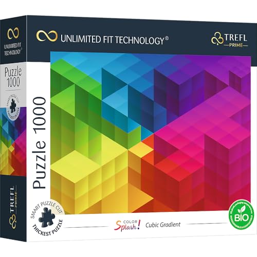 Trefl 10700 1000 Elemente, dickster Karton, Bio, bunter Farbverlauf, Farben, Regenbogenpuzzle, Unterhaltung für Erwachsene und Kinder ab 12 Jahren, Puzzle Color Splash: Cubic Gradient Trefl 10700 1000 Elemente, dickster Karton, Bio, bunter Farbverlauf, Farben, Regenbogenpuzzle, Unterhaltung für Erwachsene und Kinder ab 12 Jahren, Puzzle Color Splash: Cubic Gradient von Trefl
