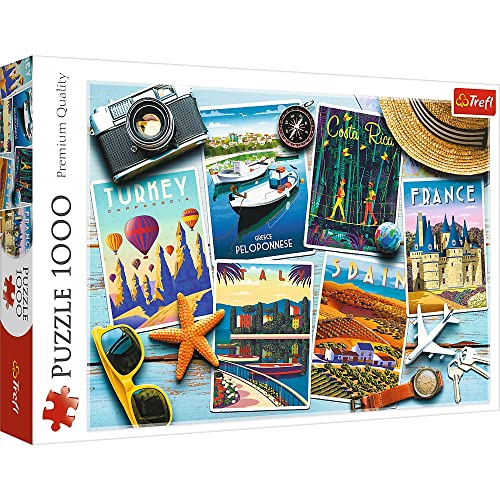Trefl 10714 Puzzle 1000 Elemente Collage, Reise, Modernes, Kreatives, Türkei, Griechenland, Spanien, Italien, Frankreich, Costa Rica, für Erwachsene und Kinder ab 12 Jahren, Urlaubspostkarten Trefl 10714 Puzzle 1000 Elemente Collage, Reise, Modernes, Kreatives, Türkei, Griechenland, Spanien, Italien, Frankreich, Costa Rica, für Erwachsene und Kinder ab 12 Jahren, Urlaubspostkarten von Trefl