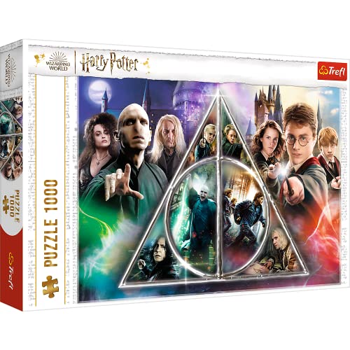 Trefl 10717 1000 Teile, Filmfiguren, DIYPuzzle kreative Unterhaltung Spaß Klassische Puzzles für Erwachsene und Kinder ab 12 Jahren, Harry Potter Die Heiligtümer des Todes von Trefl