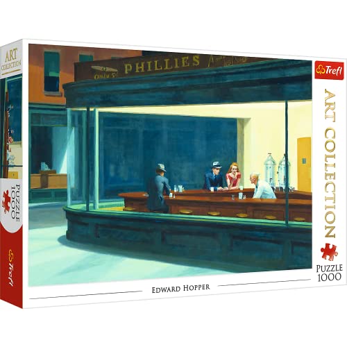 Trefl 10747 1000 Elemente, Art Collection, Kunst, Amerikanische Malerei, DIY, Kreative Unterhaltung, Spaß, Klassische Puzzles für Erwachsene und Kinder ab 12 Jahren, Nachteulen, Edward Hopper Trefl 10747 1000 Elemente, Art Collection, Kunst, Amerikanische Malerei, DIY, Kreative Unterhaltung, Spaß, Klassische Puzzles für Erwachsene und Kinder ab 12 Jahren, Nachteulen, Edward Hopper von Trefl