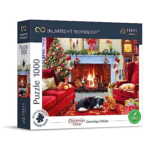 Trefl Prime - Puzzle UFT Christmas Time: Dreaming of Winter - 1000 Teile - Dickster Karton, Bio, Weihnachtspuzzle, Weihnachtszauber, für Erwachsene und Kinder ab 12 Jahren von Trefl