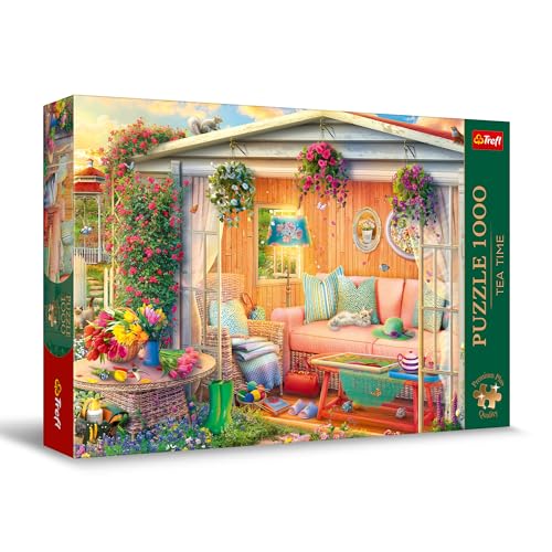 Trefl 10801 Premium Plus Quality-Puzzle Tea Time Mein Lieblingsort-1000 Elemente, Serie Gemalter Nostalgischer Bilder, Ideale Anpassung der Teile, für Erwachsene und Kinder ab 12 Jahren, Mehrfarbig von Trefl